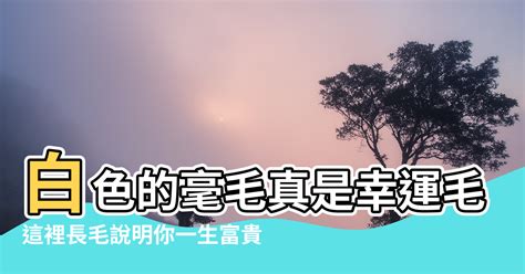 臉上長很長的毛|這裡長毛說明你一生富貴